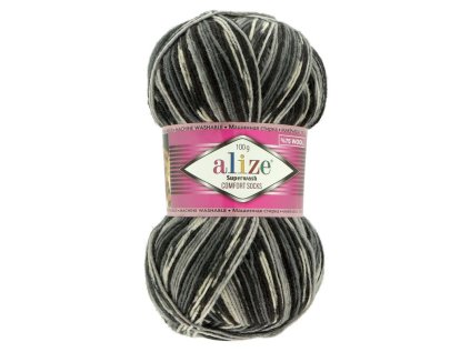 alize superwash comfort sock 100 sivo cierna 2695 id48776