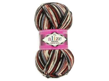 alize superwash comfort sock hnedo cierna 7840 id54061