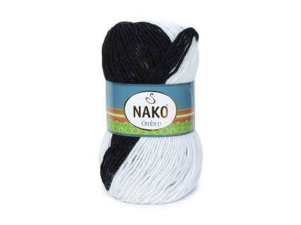 Příze Nako Ombre 4375 černobílá