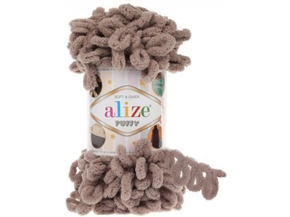 Alize Puffy – 530 tmavě béžová