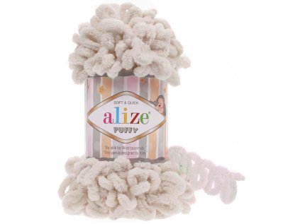 Alize Puffy – 599 bílá káva