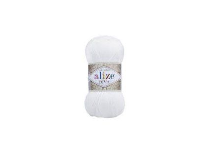 Alize Diva 055 - bílá