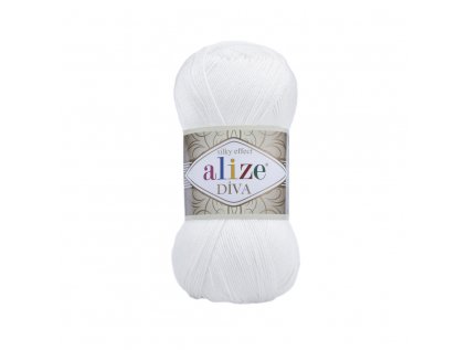 Příze Alize Diva 55 bílá