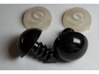 Bezpečnostní oči Ø12 mm, černé (1pár)