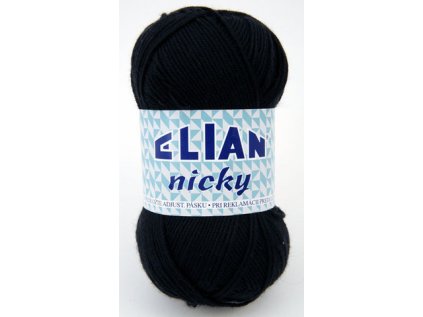 Pletací příze Elian Nicky 217 - černá