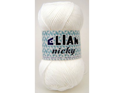 Pletací příze Elian Nicky 208 - bílá