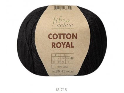 Pletací příze Cotton Royal č. 718 - černá