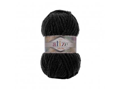 Pletací příze Alize Softy Plus č.60 černá
