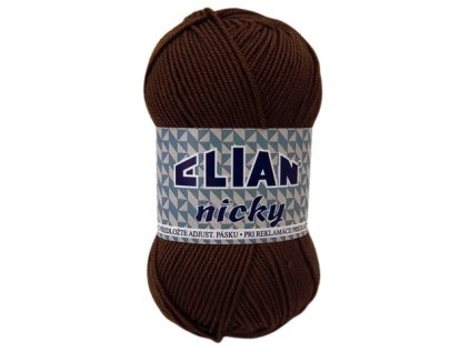 Pletací příze Elian Nicky 1182 - hnědá