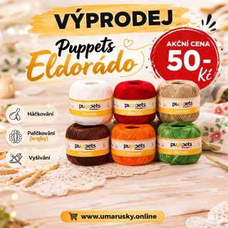 🔥 DOPRODEJ 🔥 Příze Puppets Eldorádo teď jen za 50 Kč 🧶 👉 vhodná na: ✨ háčkování ✨ paličkování (krajky) ✨ vyšívání 💡 Kdo...