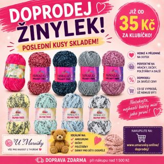 🧶💥 DOPRODEJ ŽINYLEK U MARUŠKY! 💥🧶 Máte rádi heboučké příze na háčkované hračky, dečky nebo polštářky? 😍 ✨ Dolphin Tweed ✨...