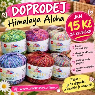 🧶 DOPRODEJ HIMALAYA ALOHA – JEN 15 Kč! 🧶 🌈 Himalaya Aloha máme teď v doprodeji za neuvěřitelných 15 Kč za klubíčko! 😍...