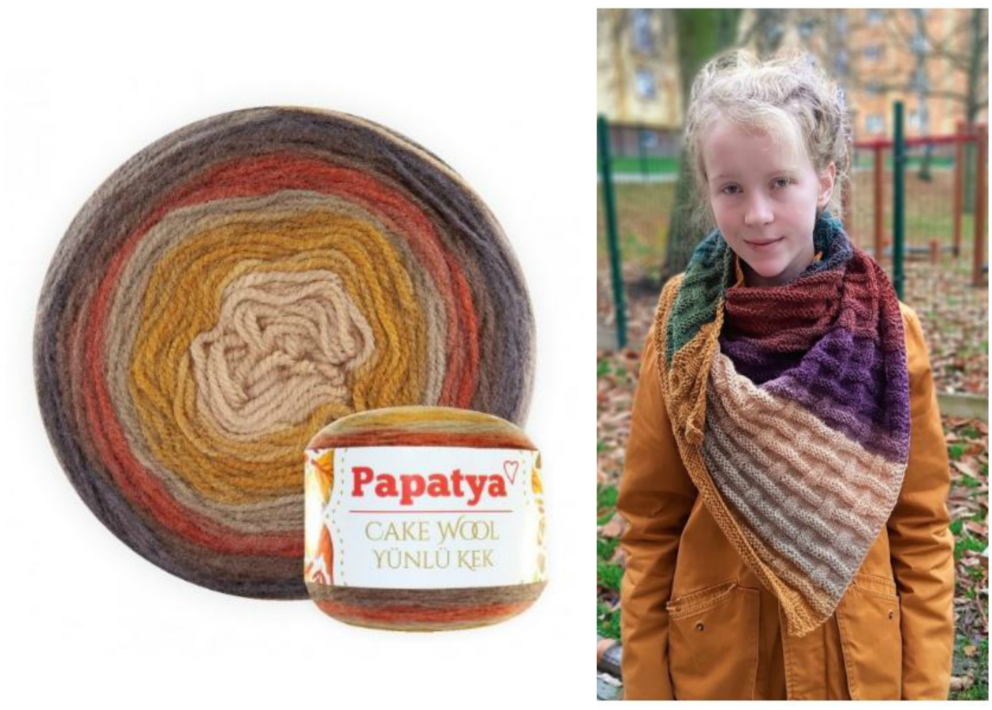 Pletený šátek z Cake Wool