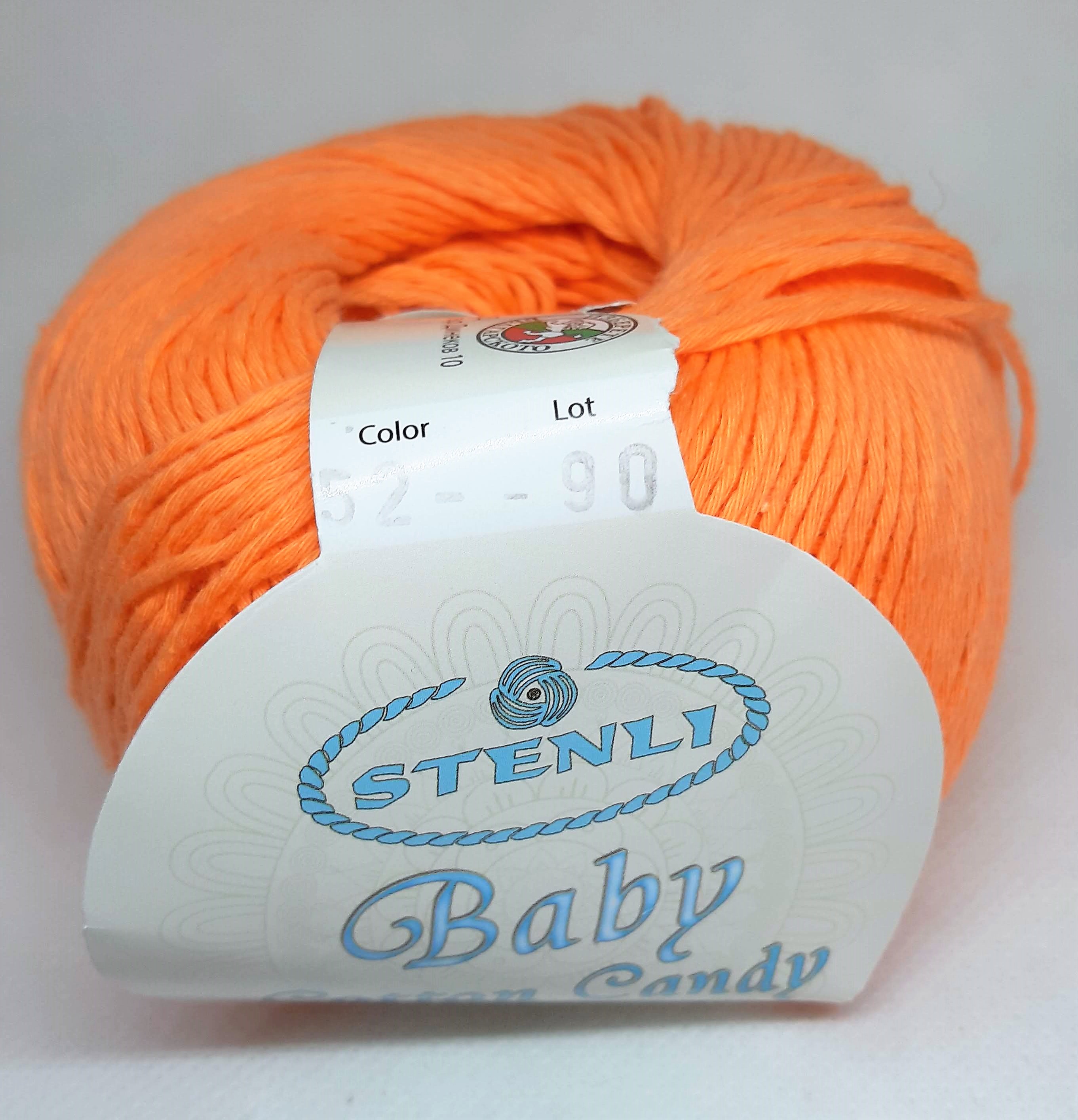 STENLI Baby Cotton Candy - 160 m / 50 g 2. barva: mandarinková, 4. číslo barvy: 52
