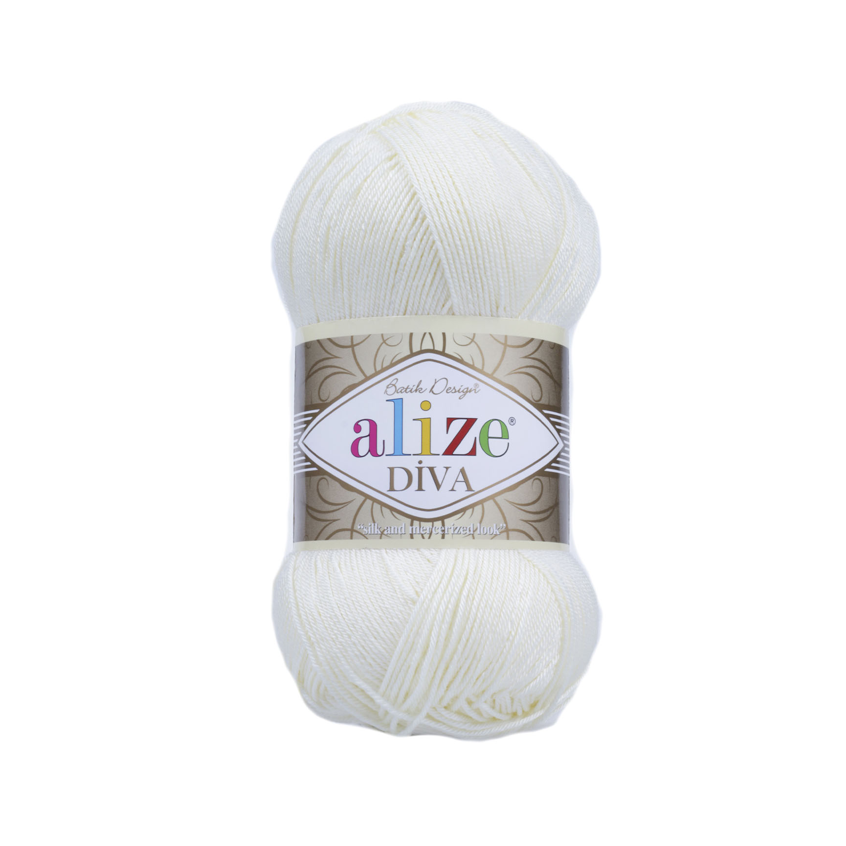 ALIZE Diva - 350 m / 100 g 2. barva: slonová kost, 4. číslo barvy: 1055