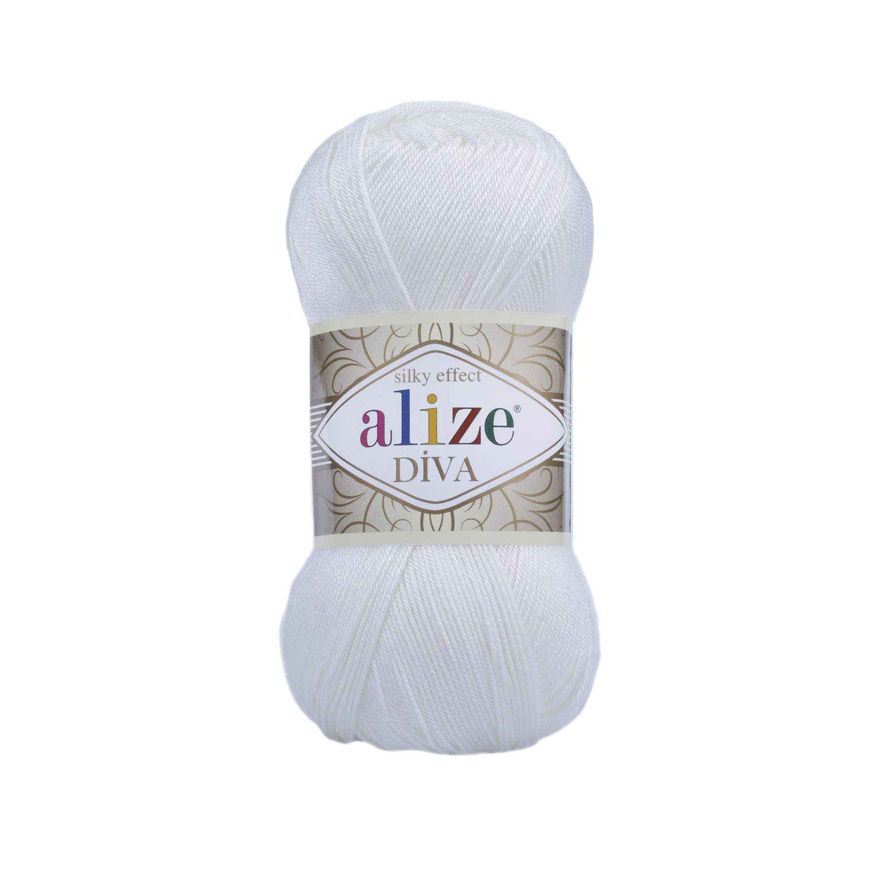 ALIZE Diva - 350 m / 100 g 2. barva: sněhově bílá, 4. číslo barvy: 55