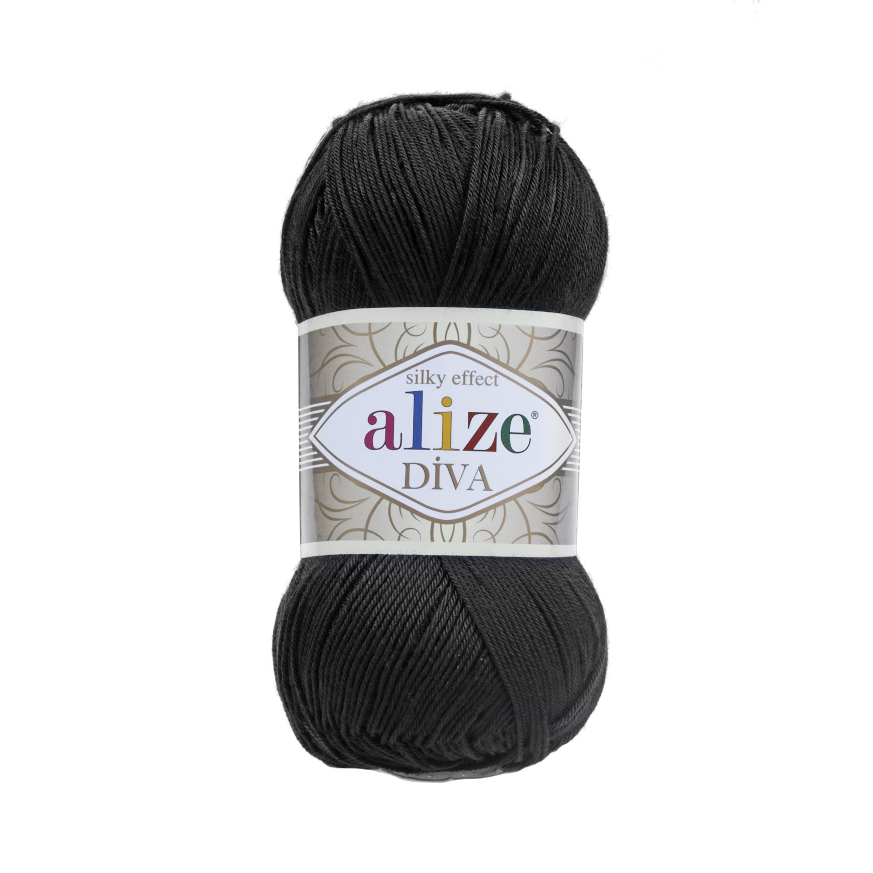 ALIZE Diva - 350 m / 100 g 2. barva: černá, 4. číslo barvy: 60