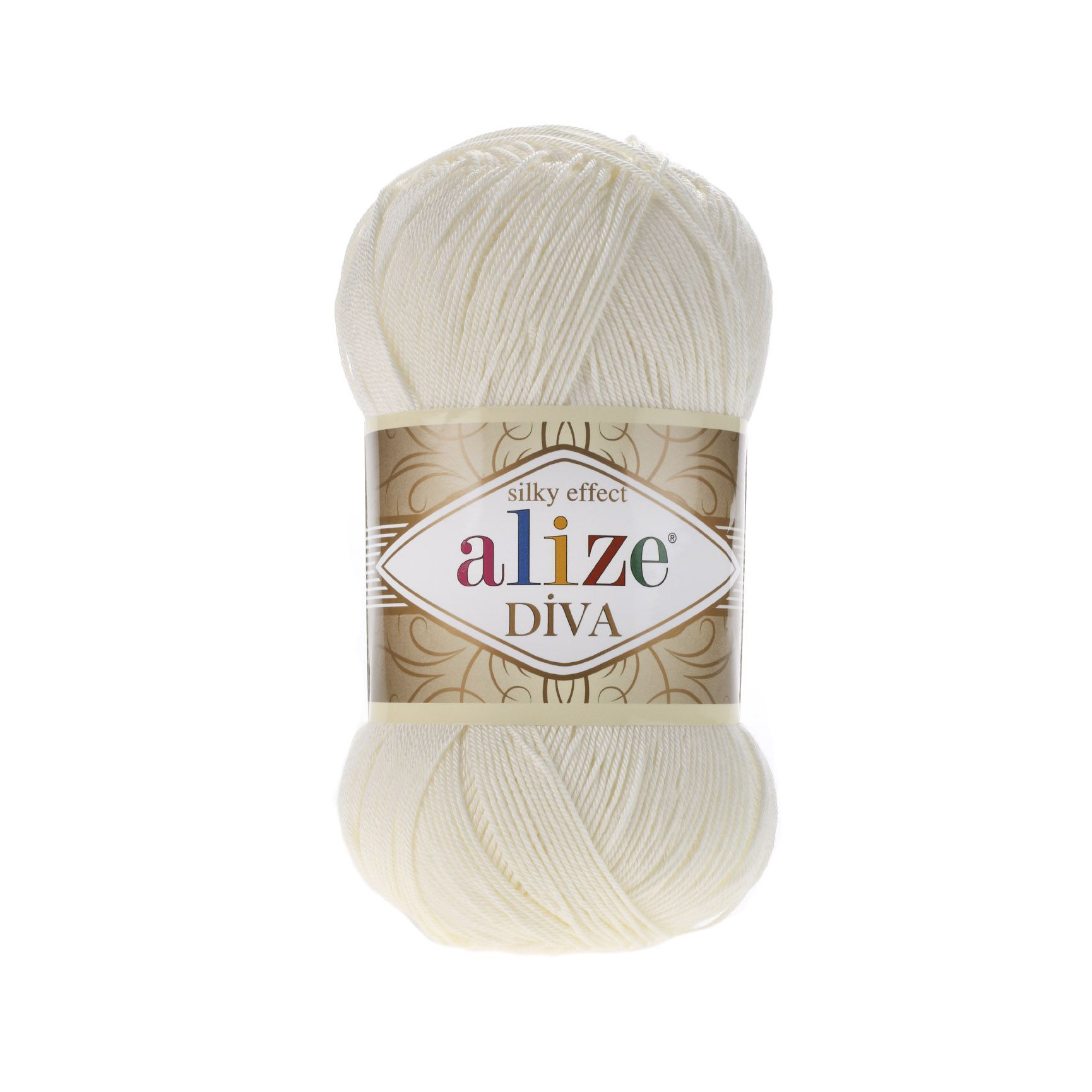 ALIZE Diva - 350 m / 100 g 2. barva: smetanová ( krémová ) světlejší, 4. číslo barvy: 62