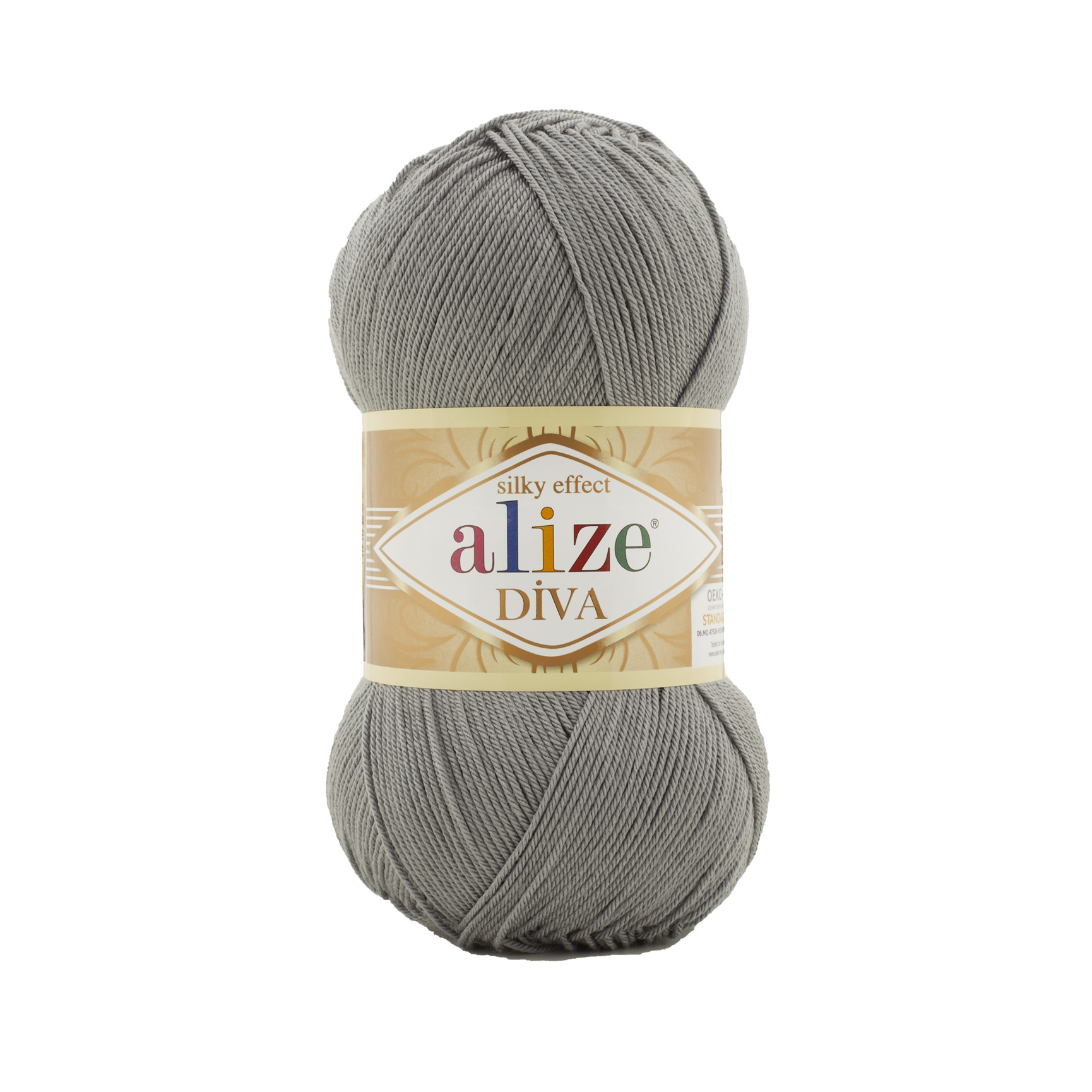 ALIZE Diva - 350 m / 100 g 2. barva: šedá, 4. číslo barvy: 87