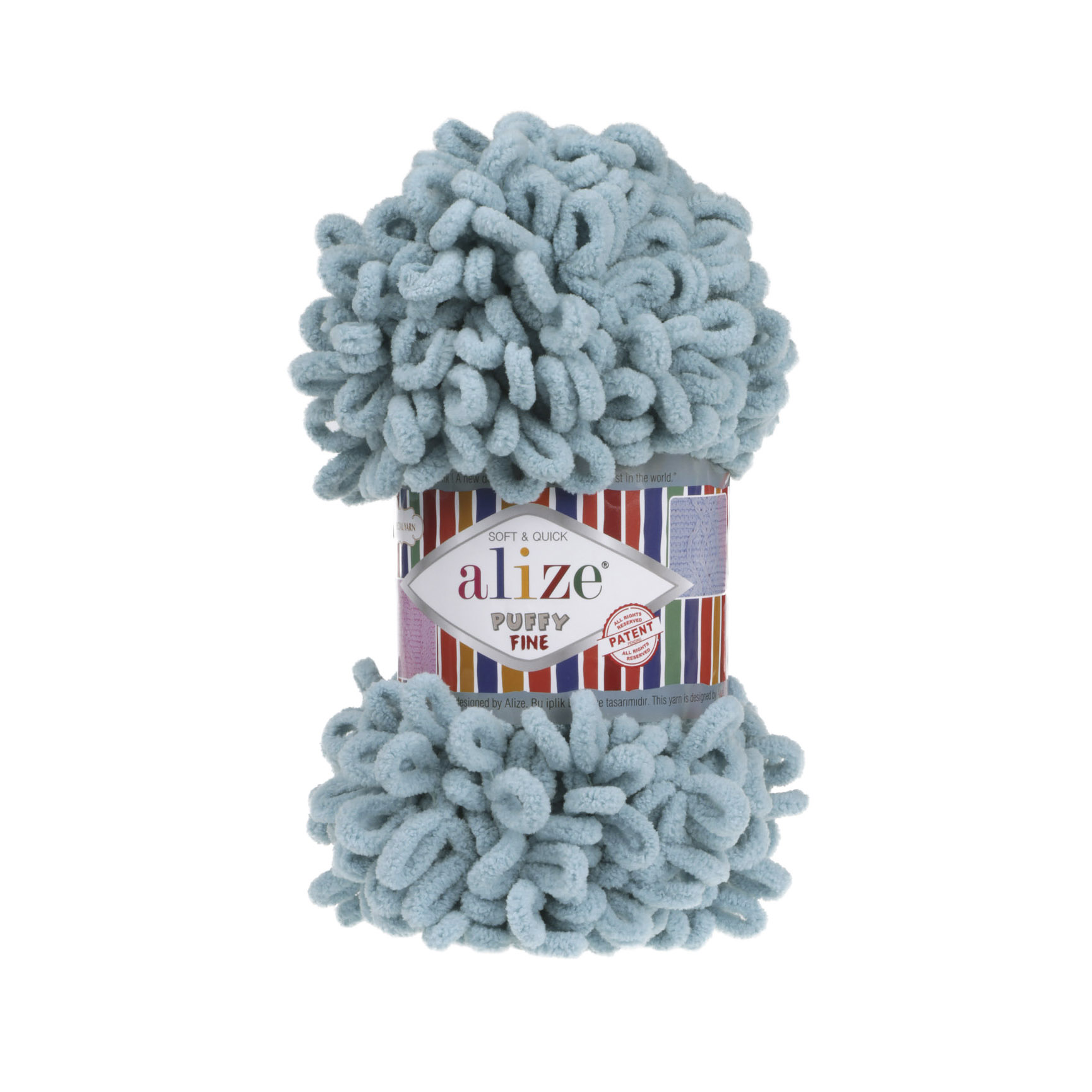 ALIZE Puffy Fine - 14 m / 100 g 2. barva: kouřově modrá, 4. číslo barvy: 414