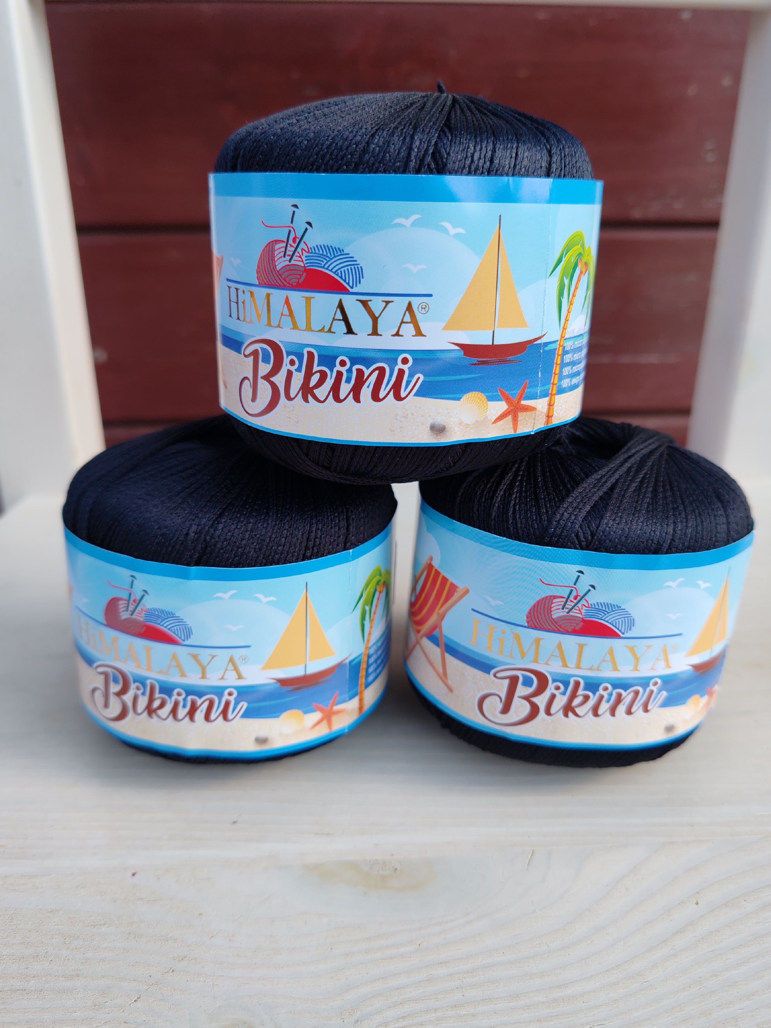 HIMALAYA Bikini - 165 m / 50 g 2. barva: černá, 4. číslo barvy: 80612