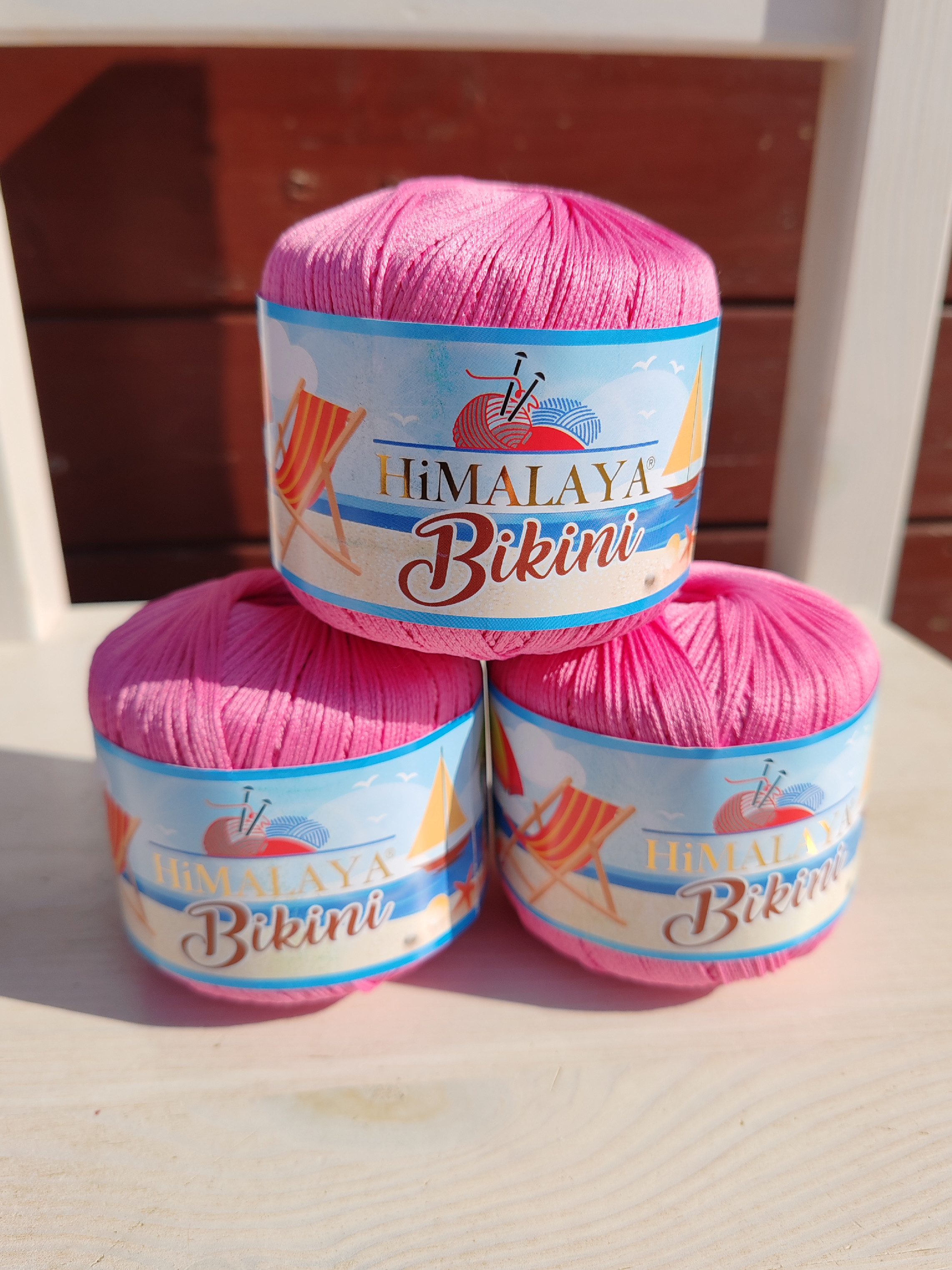 HIMALAYA Bikini - 165 m / 50 g 2. barva: růžová, 4. číslo barvy: 80605