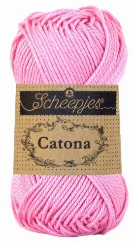 SCHEEPJES Catona - 125 m / 50 g 2. barva: růžová, 4. číslo barvy: 222