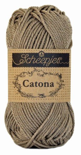 SCHEEPJES Catona - 125 m / 50 g 2. barva: šedohnědá, 4. číslo barvy: 254