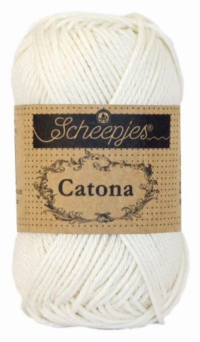 SCHEEPJES Catona - 125 m / 50 g 2. barva: slonová kost, 4. číslo barvy: 105
