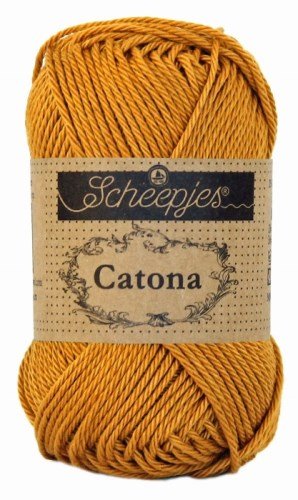 SCHEEPJES Catona - 125 m / 50 g 2. barva: okrová, 4. číslo barvy: 383