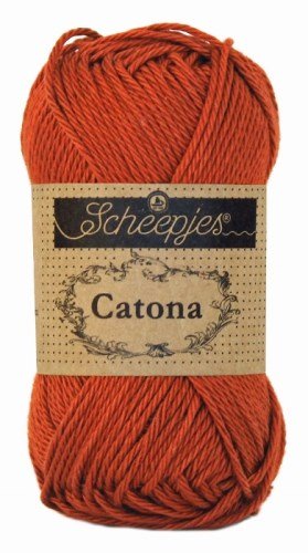 SCHEEPJES Catona - 125 m / 50 g 2. barva: terakotová, 4. číslo barvy: 388