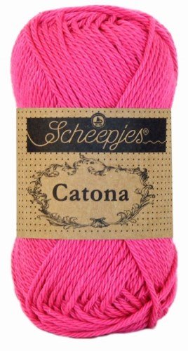 SCHEEPJES Catona - 125 m / 50 g 2. barva: neonově růžová, 4. číslo barvy: 114