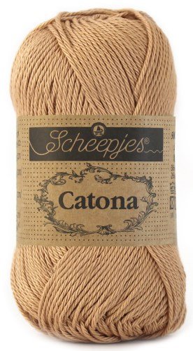 SCHEEPJES Catona - 125 m / 50 g 2. barva: velbloudí, 4. číslo barvy: 502