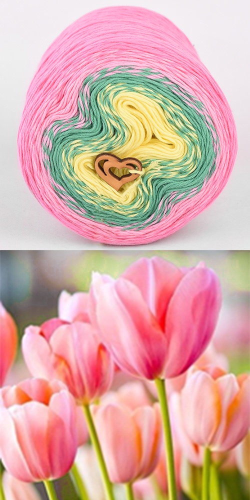 STENLI Candy - 900 m / 280 g 4. číslo barvy: 805 - růžová, lasturová růžová, zelená, žlutá