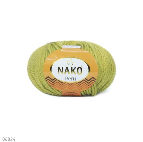 NAKO Peru - 130 m / 100 g 2. barva: jablíčková, 4. číslo barvy: 6824