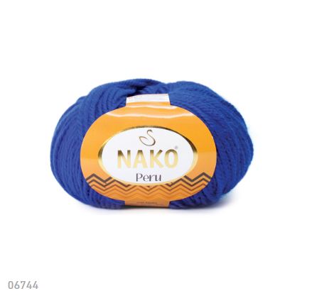 NAKO Peru - 130 m / 100 g 2. barva: královská, 4. číslo barvy: 6744
