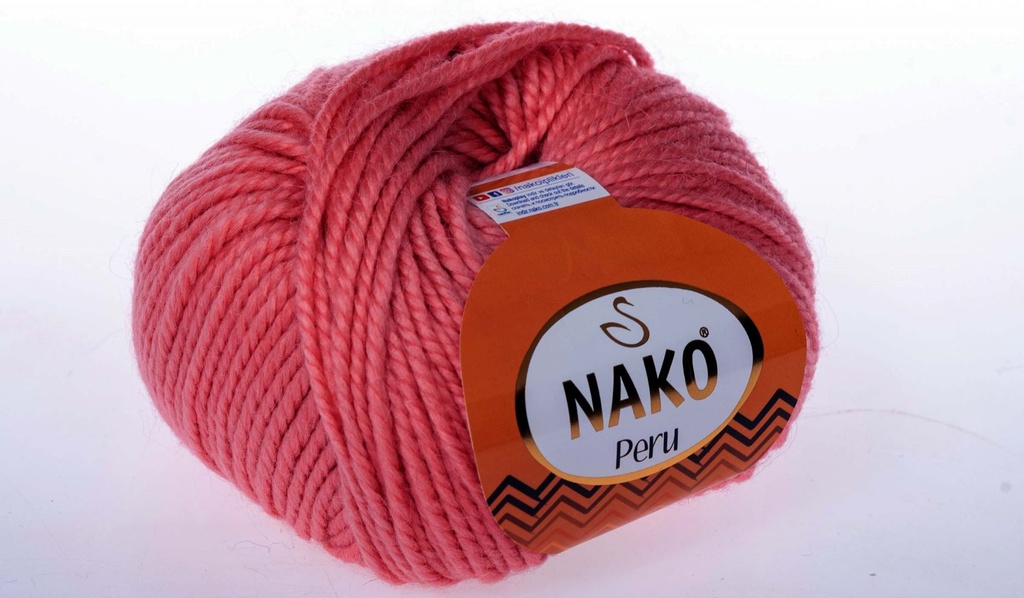NAKO Peru - 130 m / 100 g 2. barva: jahodová, 4. číslo barvy: 11227