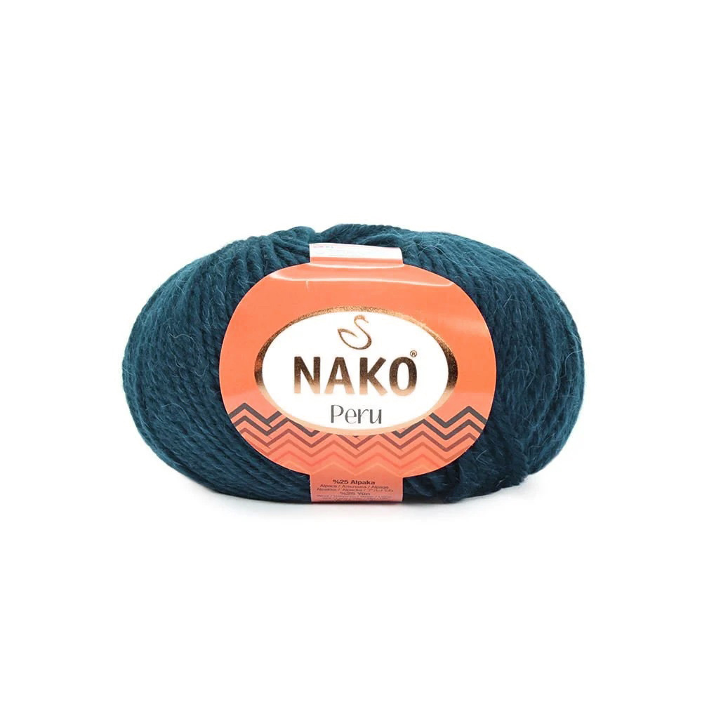 NAKO Peru - 130 m / 100 g 2. barva: petrolejová, 4. číslo barvy: 10328