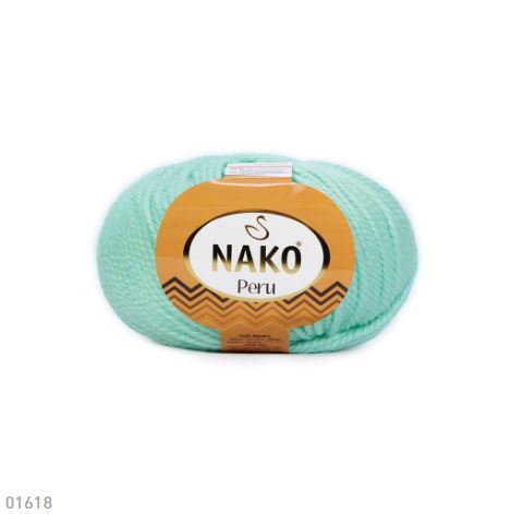 NAKO Peru - 130 m / 100 g 2. barva: mátová, 4. číslo barvy: 1618