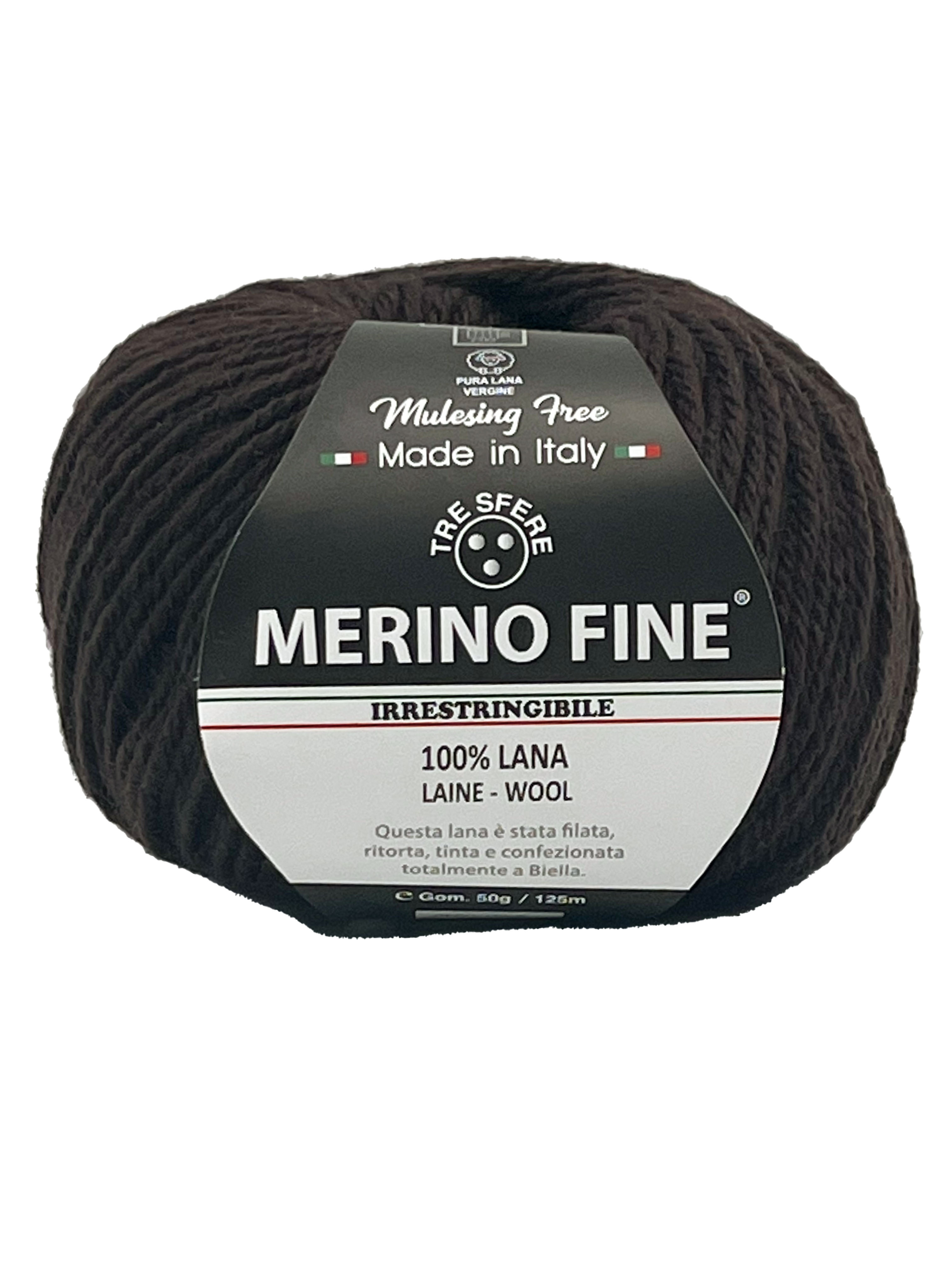 TRE SFERE Merino Fine - 125 m / 50 g 2. barva: kávová, 4. číslo barvy: 0101