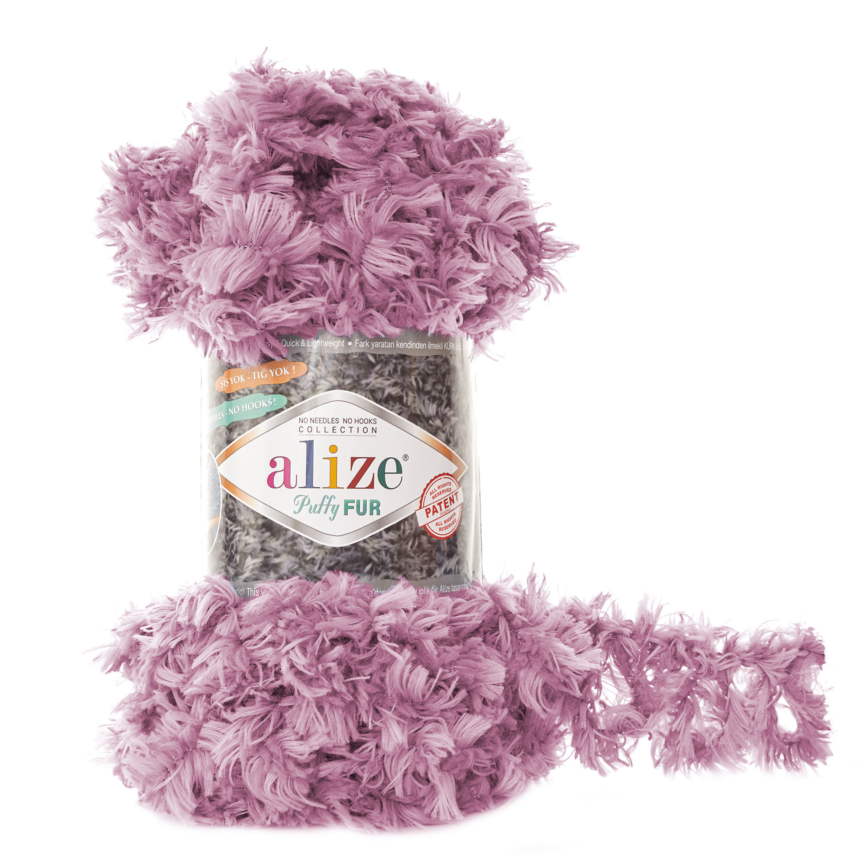 ALIZE Puffy Fur - 6 m / 100 g 2. barva: fialová, 4. číslo barvy: 6103