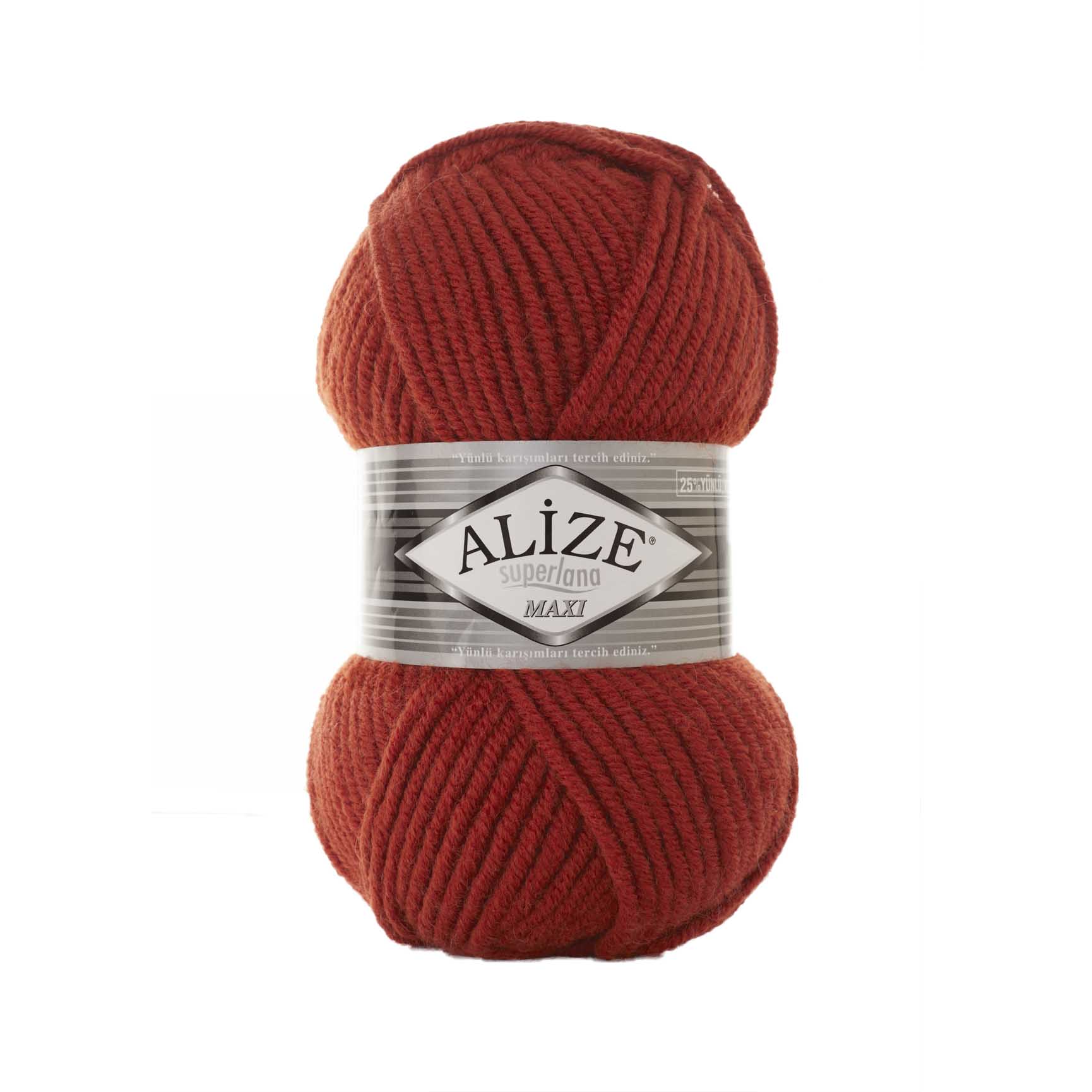 ALIZE Superlana Maxi - 100 m / 100 g 2. barva: terakotová, 4. číslo barvy: 36