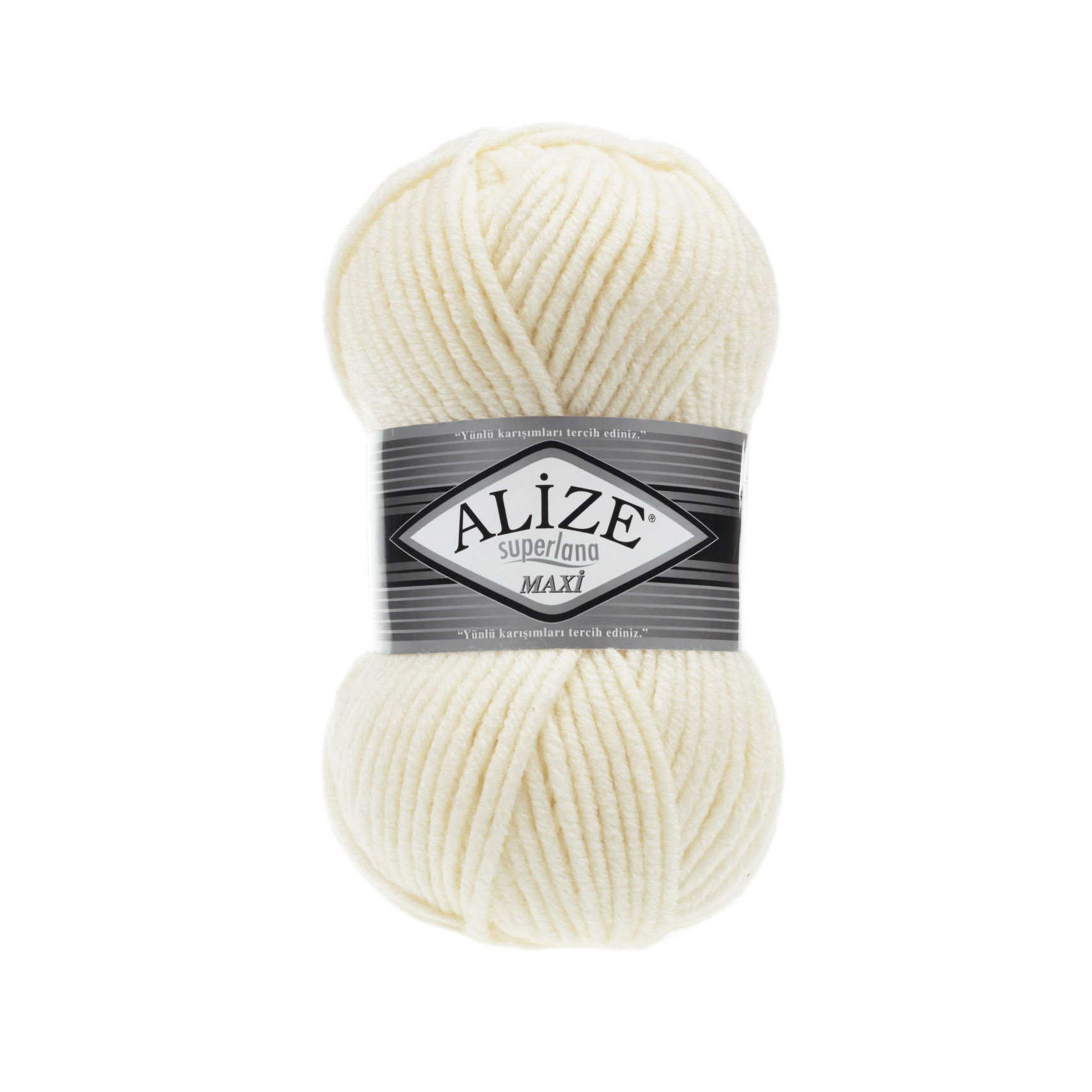 ALIZE Superlana Maxi - 100 m / 100 g 2. barva: smetanová ( krémová ), 4. číslo barvy: 01