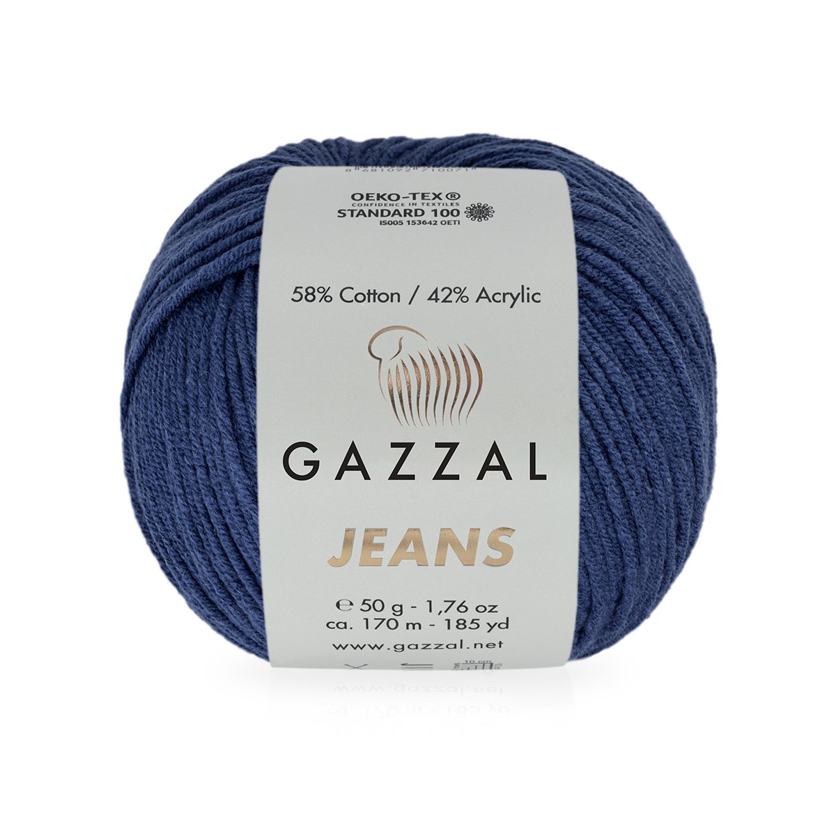 Jeans GAZZAL - 170 m / 50 g 2. barva: námořnická, 4. číslo barvy: 1134