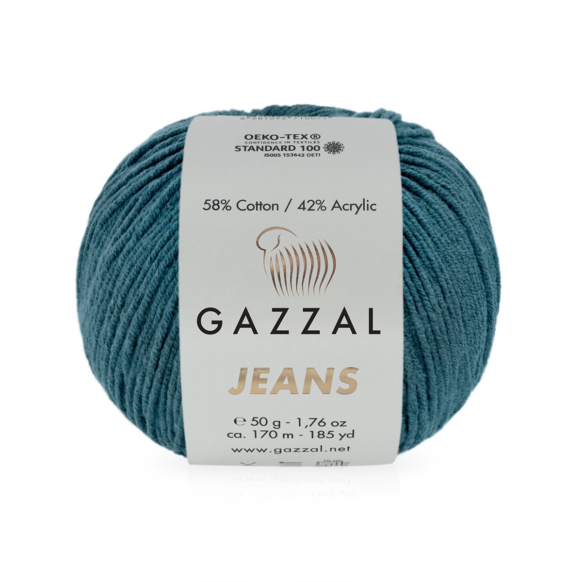 Jeans GAZZAL - 170 m / 50 g 2. barva: petrolejová, 4. číslo barvy: 1131