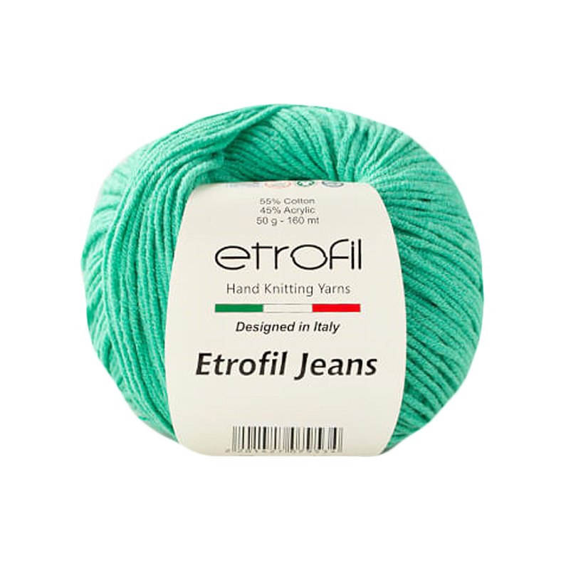 Jeans ETROFIL - 160 m / 50 g 2. barva: mořská zeleň, 4. číslo barvy: 55