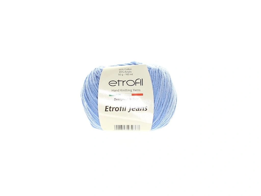 Jeans ETROFIL - 160 m / 50 g 2. barva: blankytně modrá ( nebeská ), 4. číslo barvy: 38