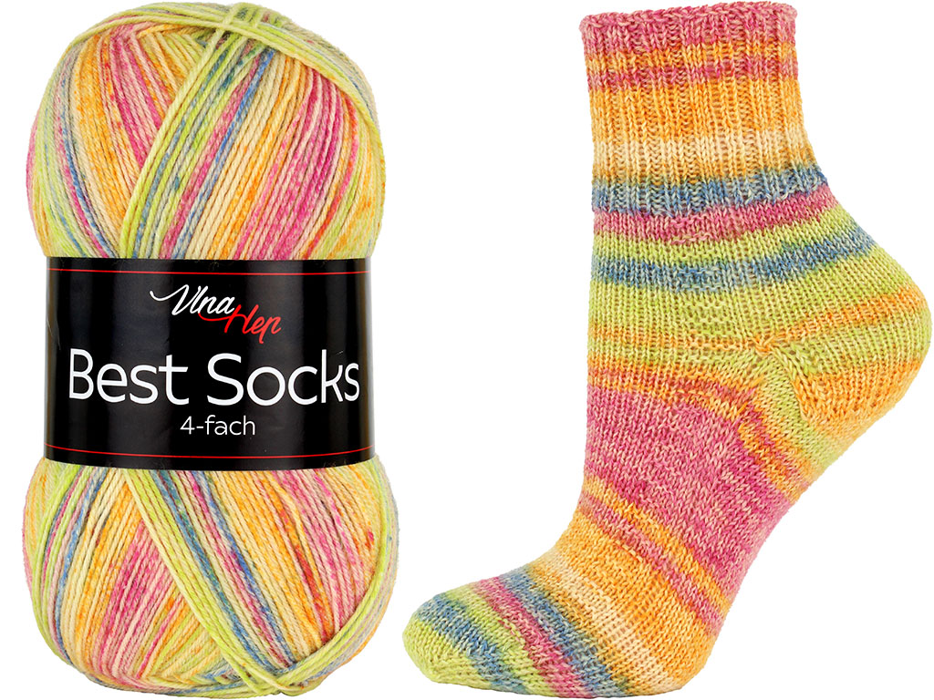 VLNA-HEP Best Socks 4-fach - 420 m / 100 g 4. číslo barvy: 7343