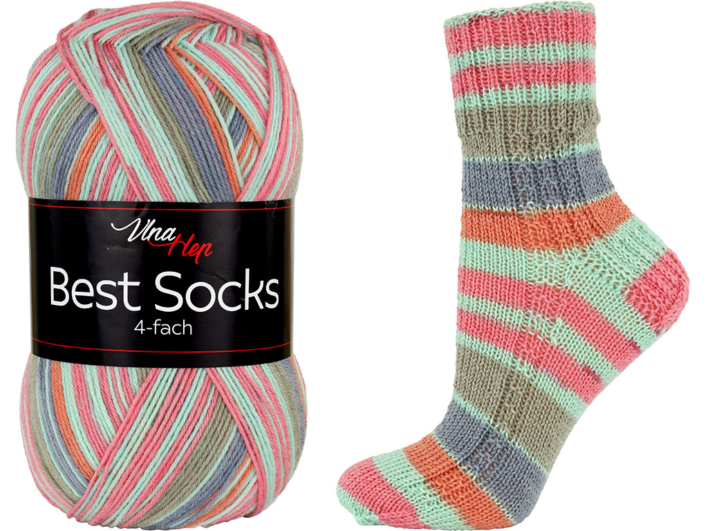 VLNA-HEP Best Socks 4-fach - 420 m / 100 g 4. číslo barvy: 7352