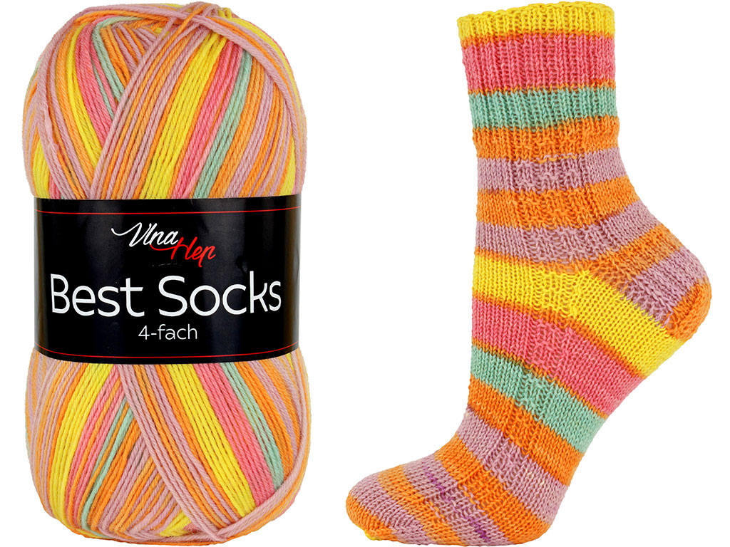 VLNA-HEP Best Socks 4-fach - 420 m / 100 g 4. číslo barvy: 7354